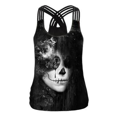 China 2021 Wholesale Price Halloween Vest Digital Printing Breathable Realistic Black Horror Halloween for sale