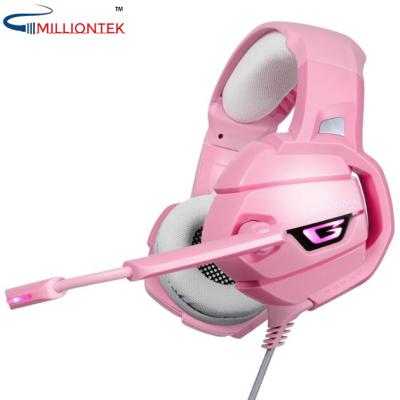 China Gaming Headset Pink ONIKUMA K5 50mm Female Gaming Headset for PS4, PC, XBOX, SW Lite, Mobile and Wired Gamer Headset with Microphone for sale