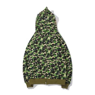 China High Quality Cheap Wholesale Price Men's Anti-pilling Camouflage Fleece Full Face Full Face Zipper Oversized Hoodie for sale