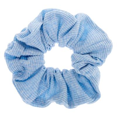 China Beautiful Girls Cotton Hair Scrunchies Women High Quality Blue Hair Loops Elastic Hair Accessories For Party And Daily for sale