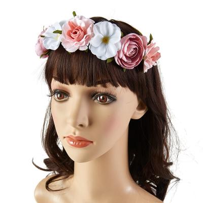 China Soft Workmanship Luxury Hair Bands Headbands Wedding Garland Flower Headband Beauti Hair Band Porcelain Bridal Hair Bands for sale