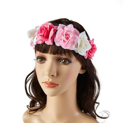 China Good Quality Hair Bands Sweet Fashionable Big Promotion Customized Flower Headband Girls Colorful Hair Girls Band Elastic Hair Band for sale