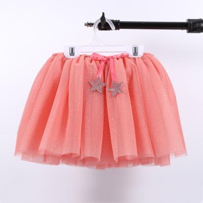 China Beautiful Best Selling Red Sweet Little Girls Tutu Skirt Kids Tutu Skirt Party Star Princess Dress Sparkle Tulle Little Girls Tutu Skirt for sale