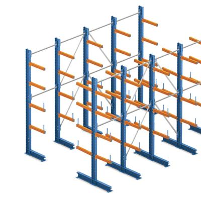 China Corrosion protection sell cheap industrial metal stainless steel heavy duty cantilever shelf double sided warehouse shelf for sale