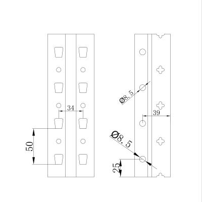 China Hot Selling 65*50*1.8 Corrosion Protection Storage Shelf Post Post Type For Warehouse for sale