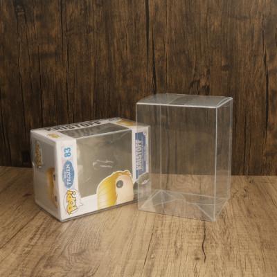 China 4 Inch Biodegradable Pop Vinyl Box Protector Biodegradable Auto-Bottom With Film Protector Clear Plastic Storage Box for sale