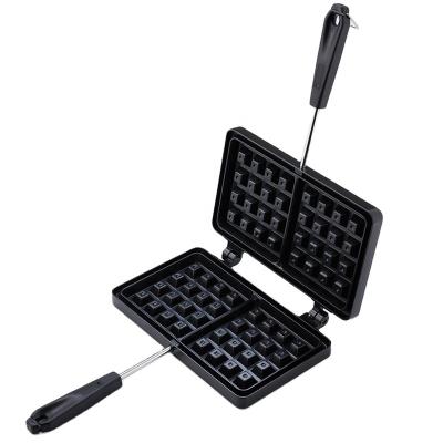 China Kwang Hsieh Aluminum Die Casting Portable Non-Stick Belgian Waffle Baking Outdoor Maker for sale