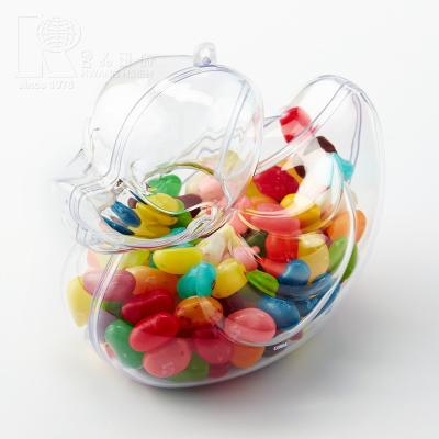 China Kwang Hsieh Wholesale Small Duck Shaped Reusable Clear Plastic Candy Containers for sale