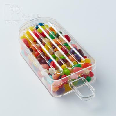 China Kwang Hsieh High Quality Popsicle Shaped Clear Novelty Reusable Plastic Containers for sale