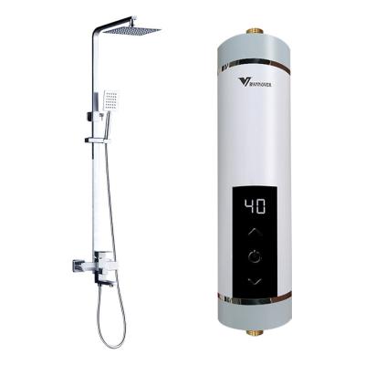 China Household 3.5KW 220V Electric Shower Geyser Water Heater and Kitchen Water Heater Shower with Parts for sale