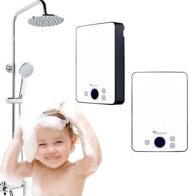 China Hotel Kitchen and Bathroom Mini Wall Mounted Instant Electric Hot Water Tankless Geyser Hot Water for sale