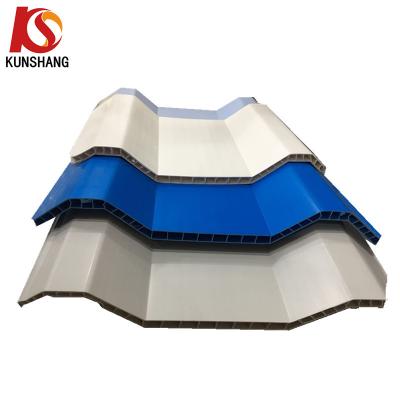 China 10mm thickness High wave heat insulation PVC corrugated twinwall Roofing/roof Sheet for sale