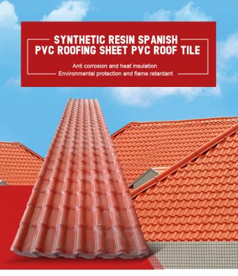 China UV Resistant Overlap Spanish Roof Tile with Noise Reduction for sale