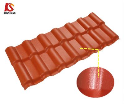 China Fireproof Spanish PVC Roofing Tiles plastic roof tiles sheets for sale