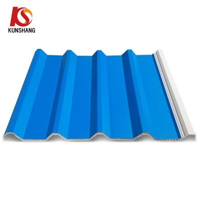 China 10mm thickness High wave heat insulation PVC corrugated Hollow Roofing Sheet for sale