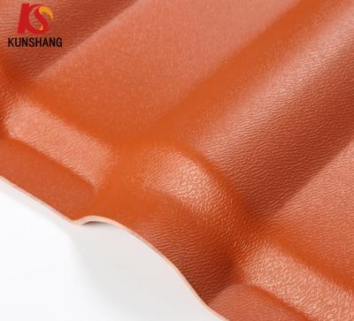 China Plastic Anti-impact PVC Spanish tile roof for house en venta