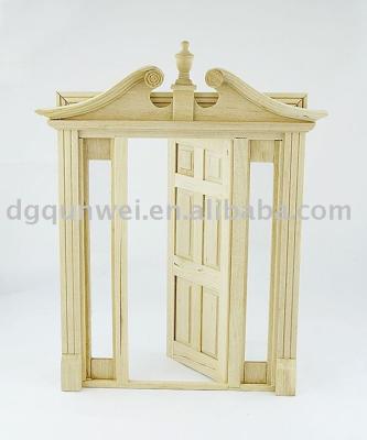 China Dollhouse Miniature Folding Wooden Door for sale