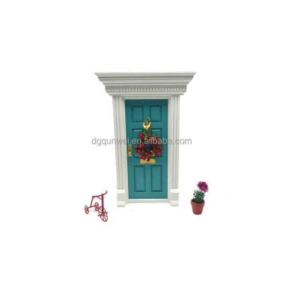 China Europe Wooden Fairy Door for Dollhouse 1/12 Scale for sale