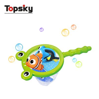 China Bath Toy Pool Fishing Play Vinyl Toys Baby Shower Games Net Frog Fishing Waters Game For Child for sale