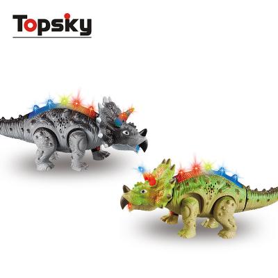 China Realistic Plastic Dinosaur Robot Electronic Walking Electronic Walking Robot With Led Light And Sound for sale