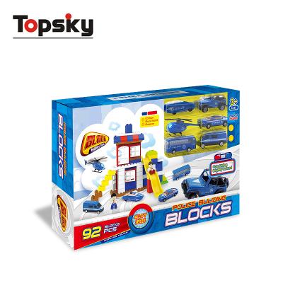 China DIY TOY New Mega Building Block Toy Alloy Police 92Pcs Building Block Mold DIY Toy for sale