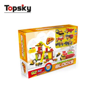 China DIY TOY Puzzle Building Toys Alloy Building Brick 92pcs Excavator Engineering Block Set Toy for Children for sale