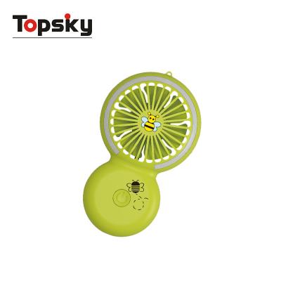 China With night light hot selling products 2021 summer mini fan cute little bee cooling handheld fans equipped with usb cable for sale