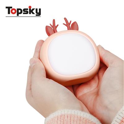 China Double Sided Mini Cartoon Pocket Hand Warmer Reusable Electric Hand Warmer Gift Winter USB Rechargeable Heater Led Light Table Lamps Gift Toys for sale