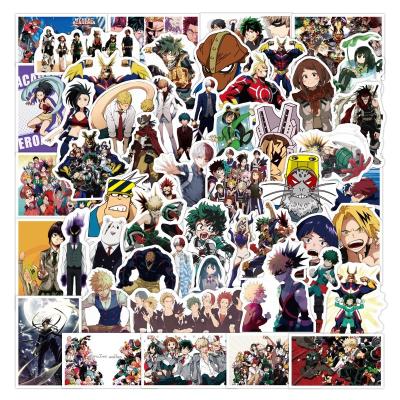 China Decorative Sticker 50Pcs My Cool Hero Academia Anime Sticker For Boy Skateboard Luggage Laptop Bottle Vinyl Cartoon Waterproof Stickers for sale