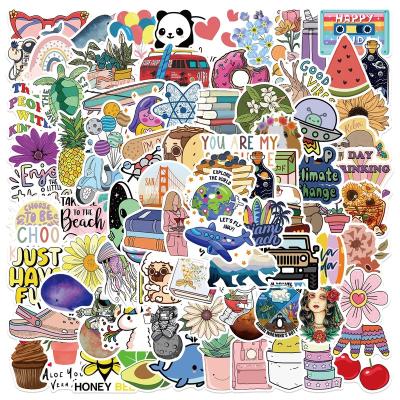 China 100Pcs Kawaii Sticker Cartoon Girl Decorative Cool Cute Sticker For Notebook Diary Paper Phone Bottle Luggage No Repeat Vsco Stickers for sale