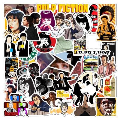 China 50Pcs Pulp Fiction Cartoon TV Classic Sticker Movies Film Sticker For Album Luggage Laptop Bottle Graffiti Decor Paper Stickers for sale