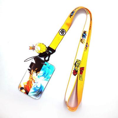 China Dragon Ball Anime Series Card Holder Japan Style Promotion for Children Gift Bus School Credit Card Student Lanyard Card Holders for sale