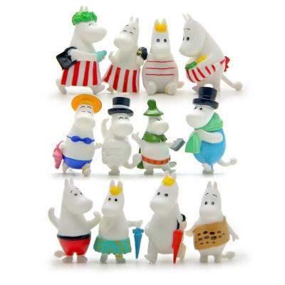 China Wholesale 12Pcs PVC Funny Cute Hippo Figure Animals For Kids Festival Promotion Toy Gifts Desktop Decoration Action Figure for sale