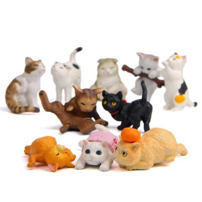 China 10Pcs Cute Hot Home Store Table PVC Diy Japan Cat Animal Figure For Children Promotional Gift Decorative PVC Figures for sale