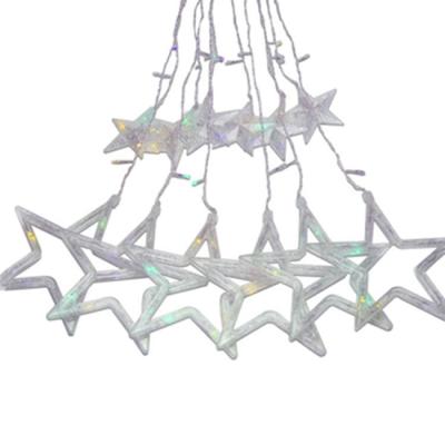 China 2020 new arrivals string light 2020 PVC Shell Material Window Star 138 led window string curtain light for room for sale