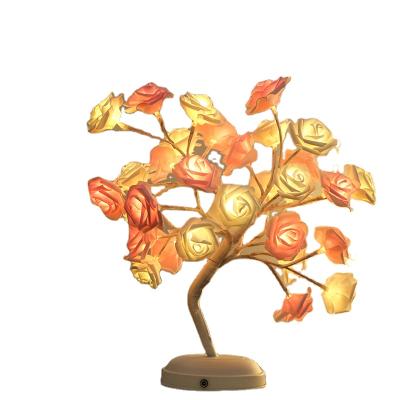 China Direct Type High Quality Indoor Light Rose Table Lamp 24LED Tree Light Decoration Tree Light Supply Home Decor for sale