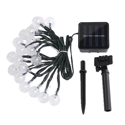 China String Light Solar Power String Outdoor Waterproof Garden Led Transparent Ball Light for sale