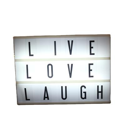 China Decoration Light DIY Led Decorative Style White Cinema LED Letters Decorative Light Box for sale