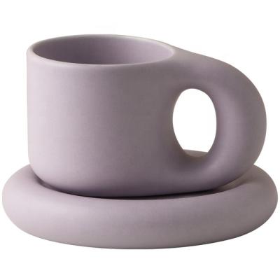 China Office Viable Creative Nordic Coffee Ins Porcelain Mugs Novelty Ceramic Mug Set To Handle Ceramic Cups for sale