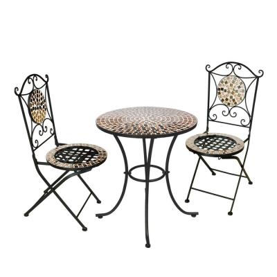 China Patio\garden\outdoor direct combination\hotel table and chair mosaic bar leisure yard factory for sale