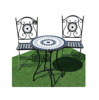 China Patio\Garden\Outdoor Outdoor Furniture\Hot Mosaic Hotel Style/European Style Natural Stone Mosaic Balcony Bistro Sets Set for sale