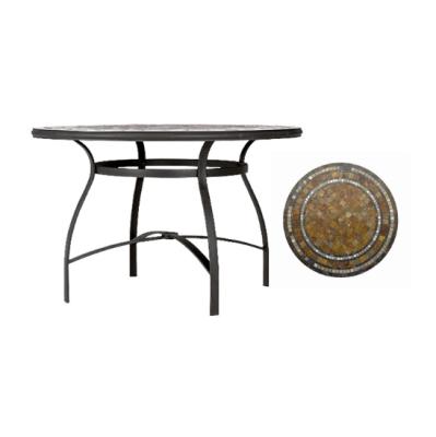 China Patio\garden\outdoor outdoor table\hotel tea balcony western terrace table mosaic table iron for sale