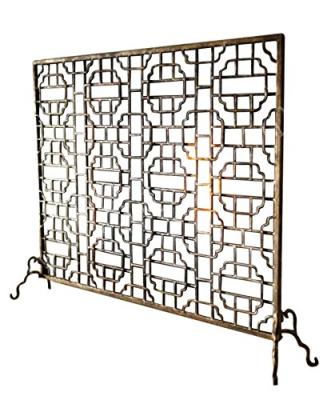 China American Warm Handmade Iron Firewood Screen Firewood Storage Style Texture Luxury Classic And Elegant Screen for sale