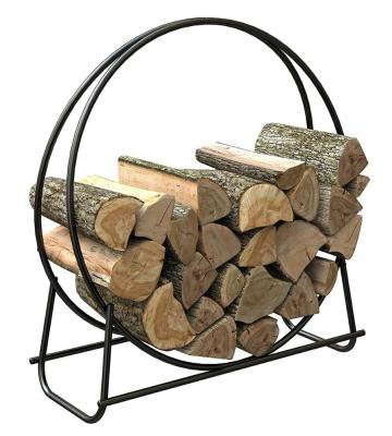 China Firewood Storage Firewood Log Rack Circle Tubular Steel Wood Rack for sale