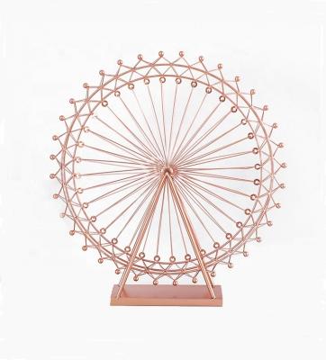 China Retro Ferris Wheel Model Sculptures Easter Wrought Iron Simple Minimalist Table Decoration Wedding Table Centerpieces and Decorations for sale