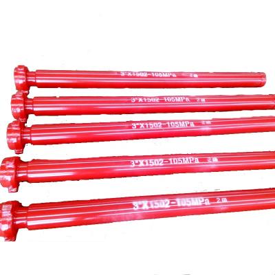 China Red Forged High Pressure Straight Pipe For Hammer Union Steel Pipe 1-5inch for sale