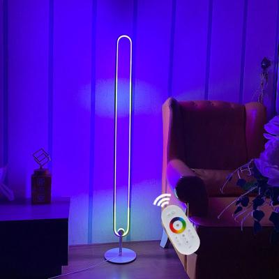 China App Alexa Dimmable White Color Changing Modern Minimalist RGB Smart Lamp Led Nordic Tripod Lighting Floor Stand Lamps For Living Room for sale