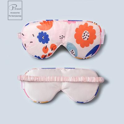 China P.Travel Durable Nylon Fleece Double Silk Sleeping Eye Mask Personalized Sleep Masks For Traveling for sale