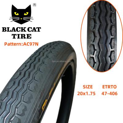 China Wholesales high quality black bicycle tire 20x1.75 AC97N rubber bike tire for sale