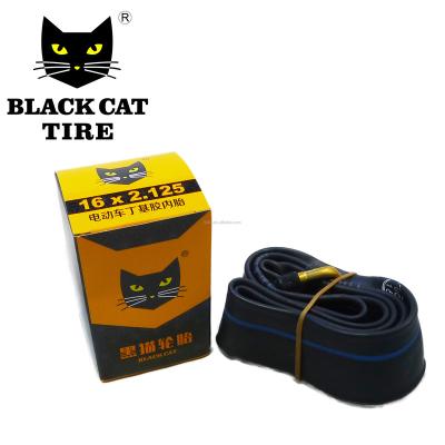 China Bicycle Tube 16x2.125 Electric Bike Inner Tubes For Bike Tire E-Bike Inner Tube BLACK CAT for sale